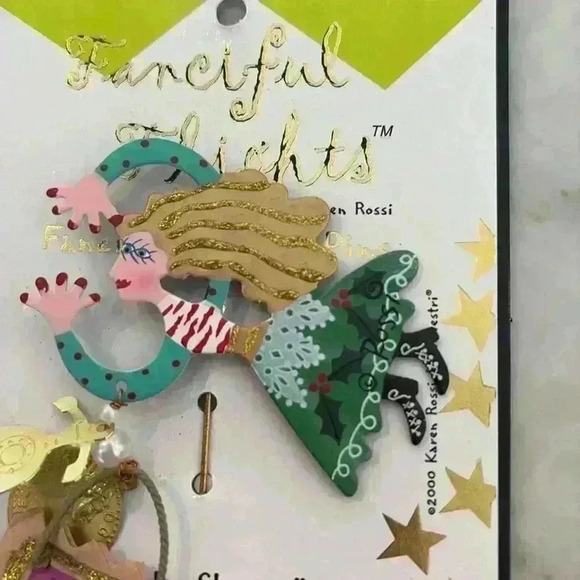 Fanciful Flights Born to Shop Christmas pin - Picture 2 of 5